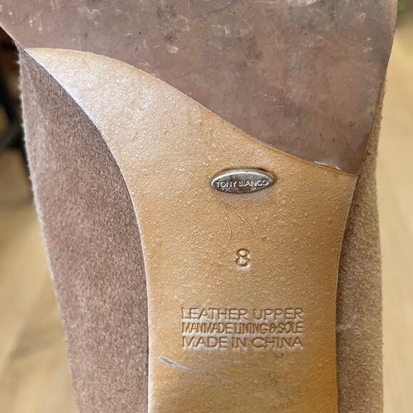 Tony Bianco Suede Leather Block Heel Ankle Bootie Pointed Toe Boot 8 - Picture 7 of 7